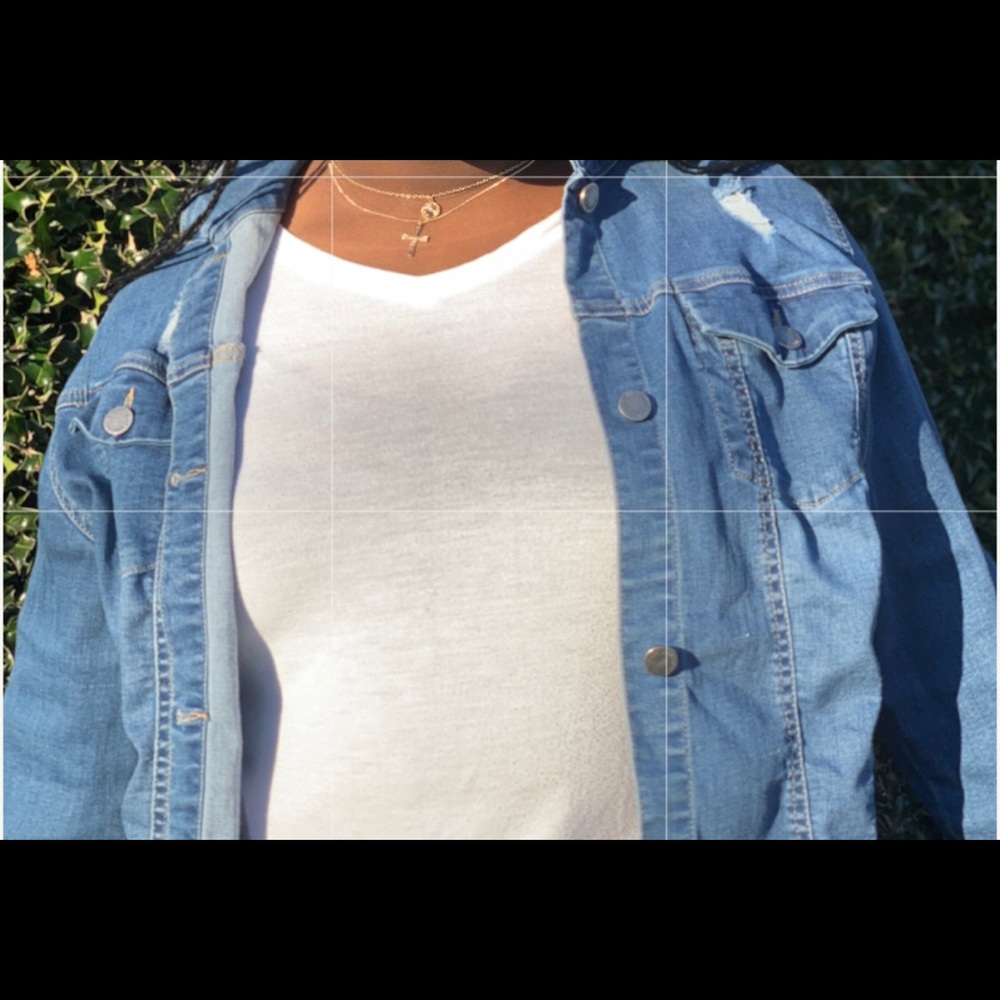 Medium Wash Distressed Jean Jacket